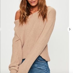 Missguided Off The Shoulder Sweater Size S/M